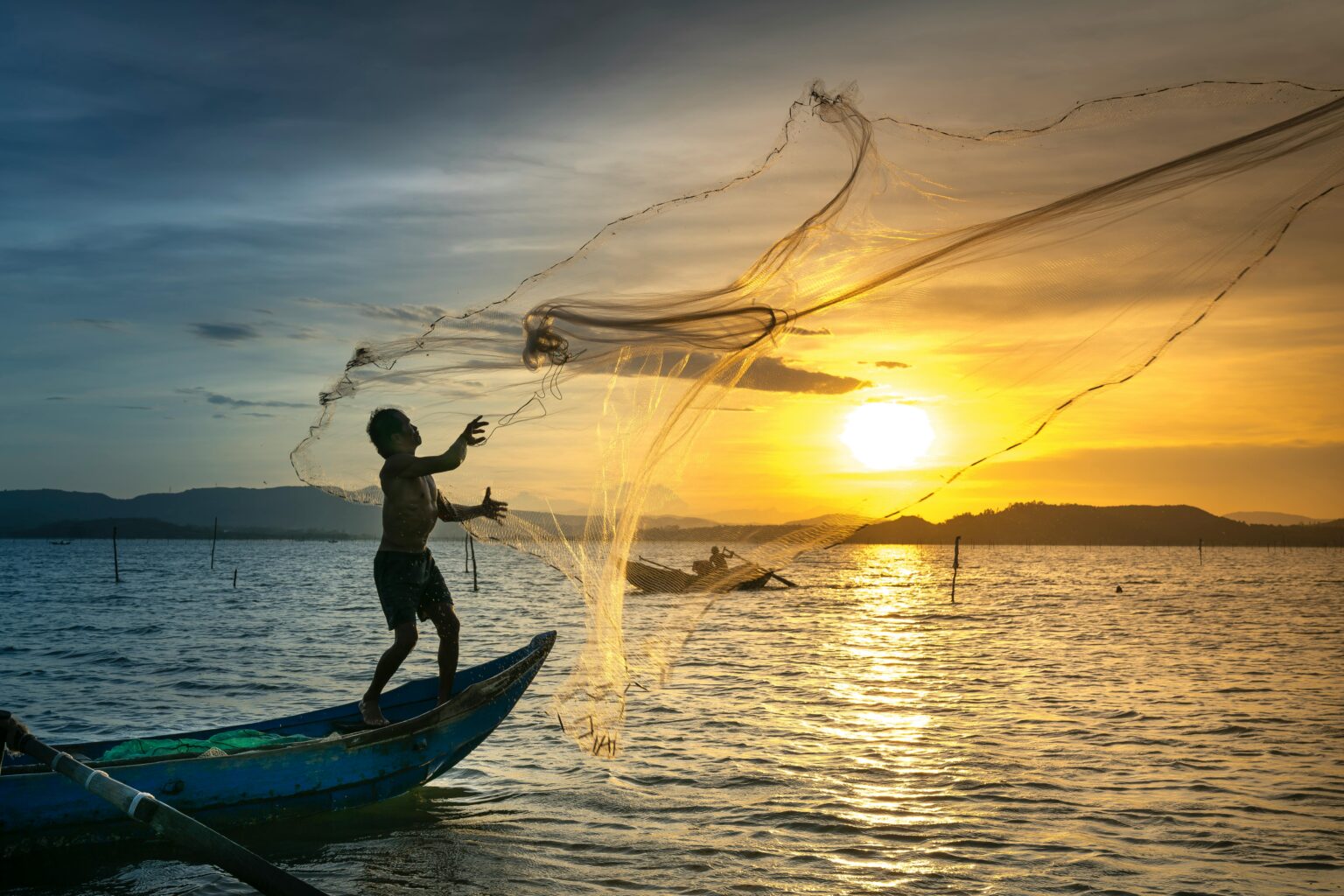 Él y la pesca